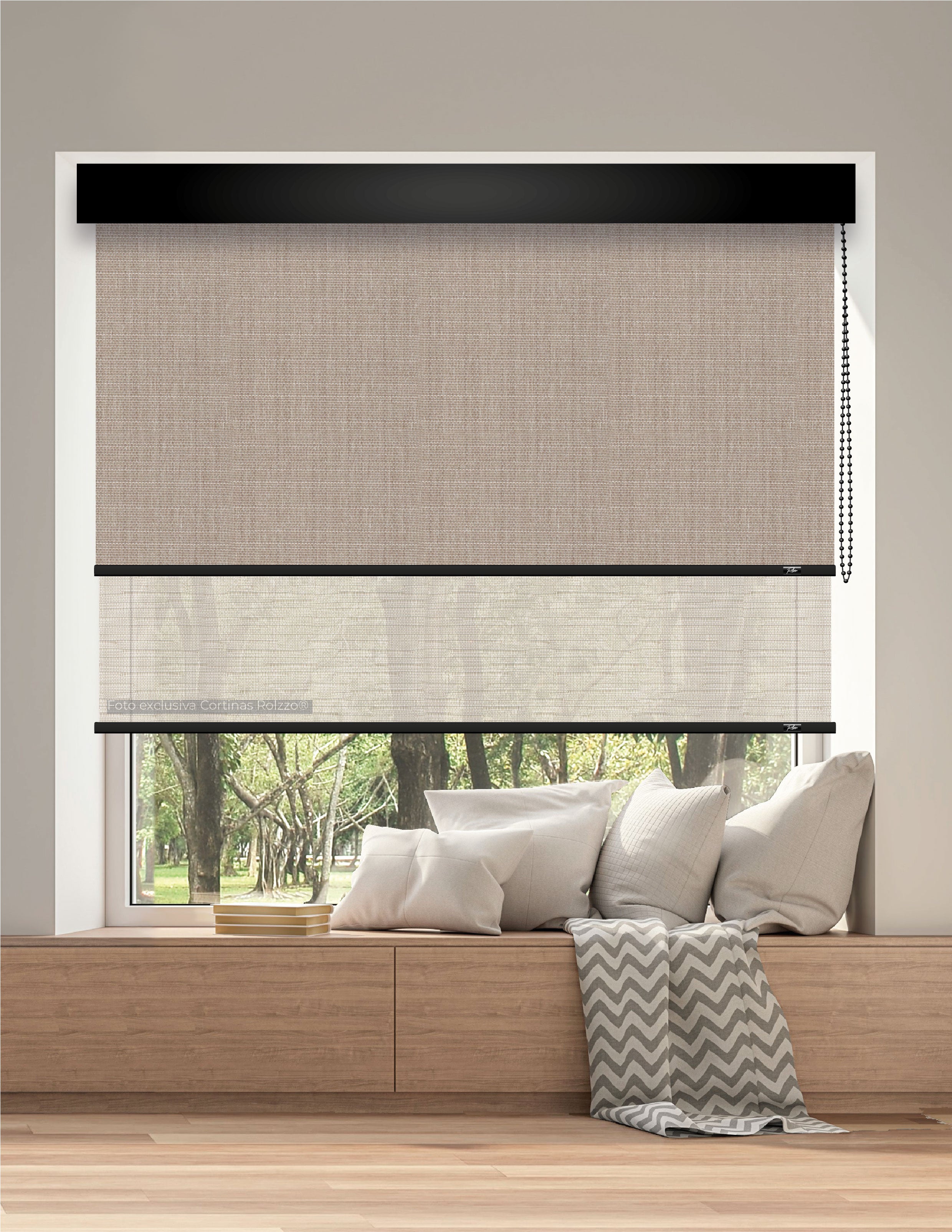 ROLLER DUAL BK10 - BLACKOUT + SCREEN DELUX