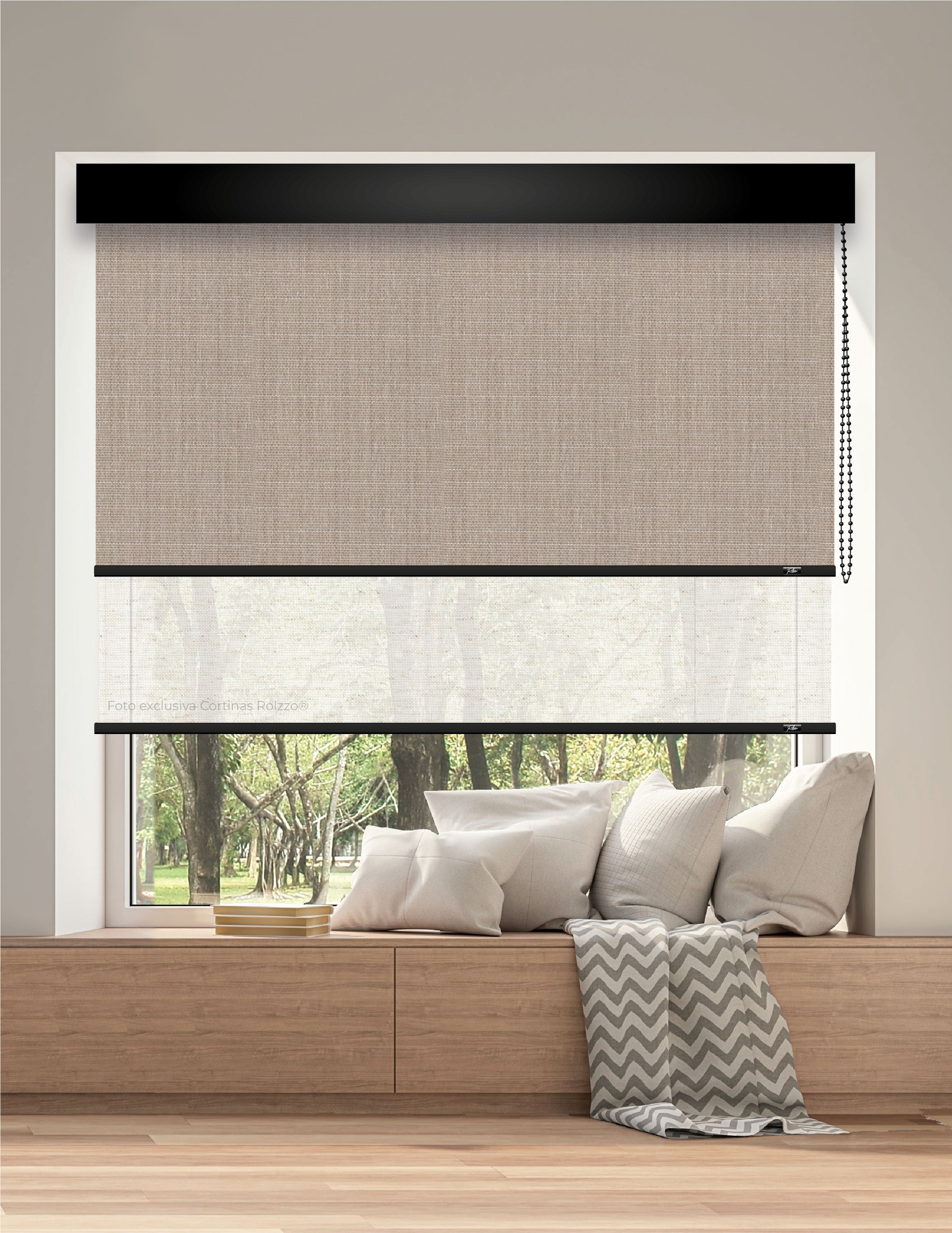 ROLLER DUAL BK10 - BLACKOUT + SCREEN DELUX