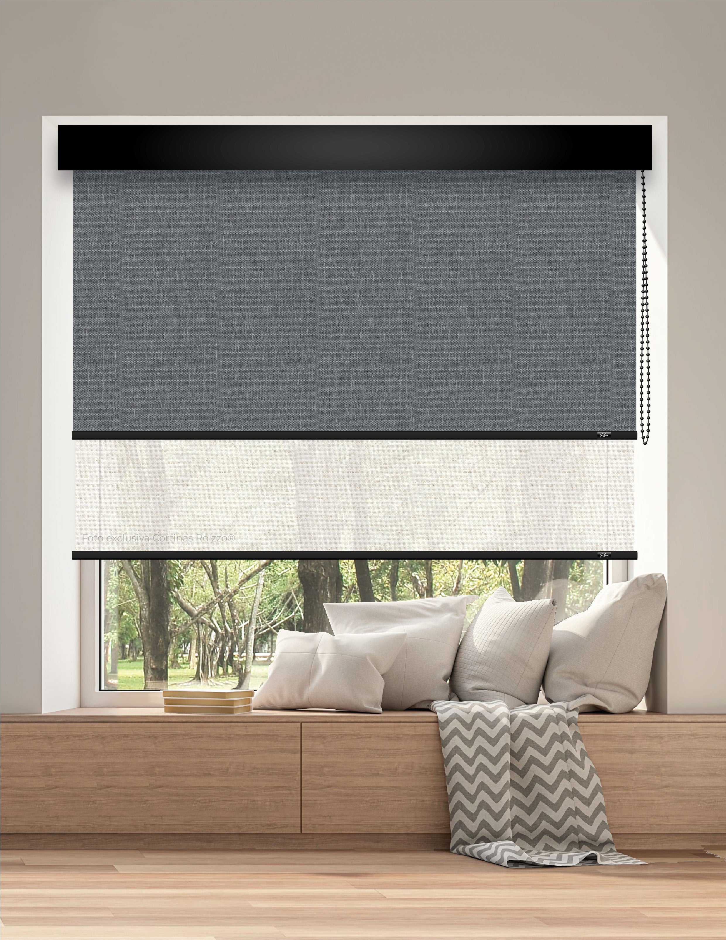 ROLLER DUAL BK16 - BLACKOUT + SCREEN DELUX