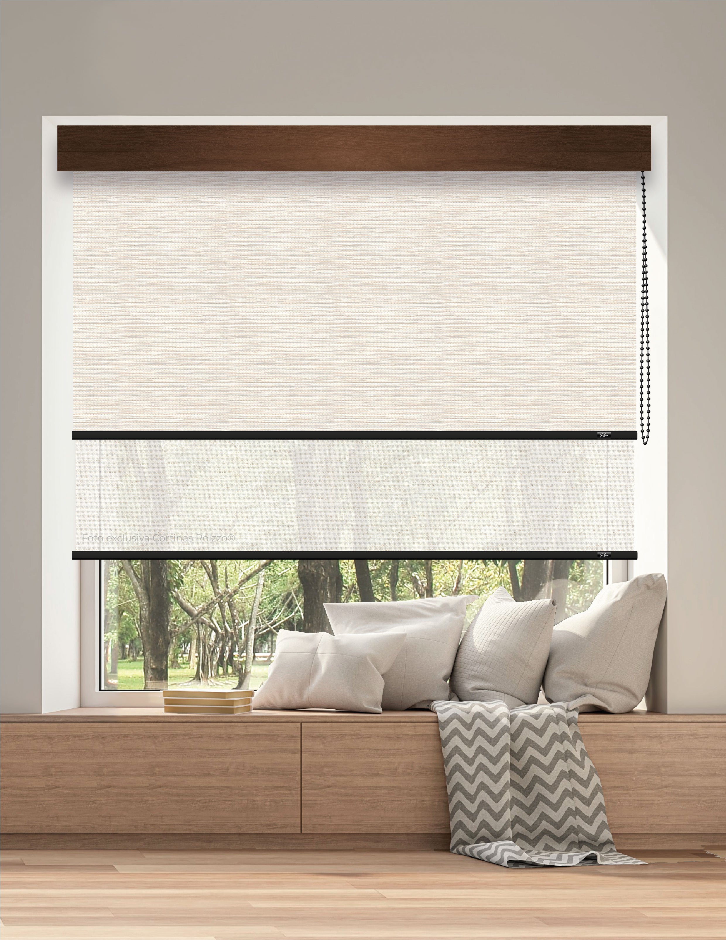 ROLLER DUAL BK18 - BLACKOUT + SCREEN DELUX