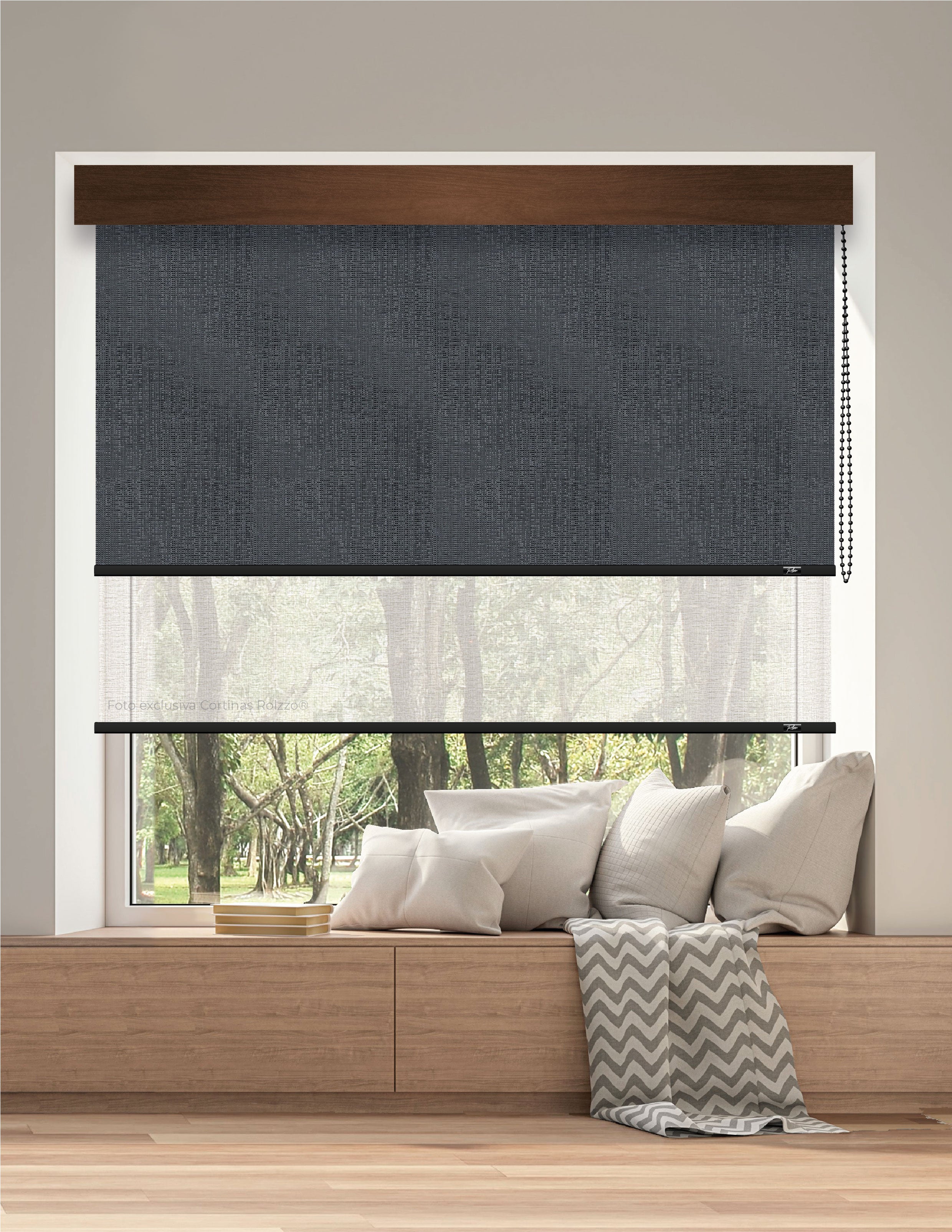 ROLLER DUAL BK57 - BLACKOUT + SCREEN DELUX