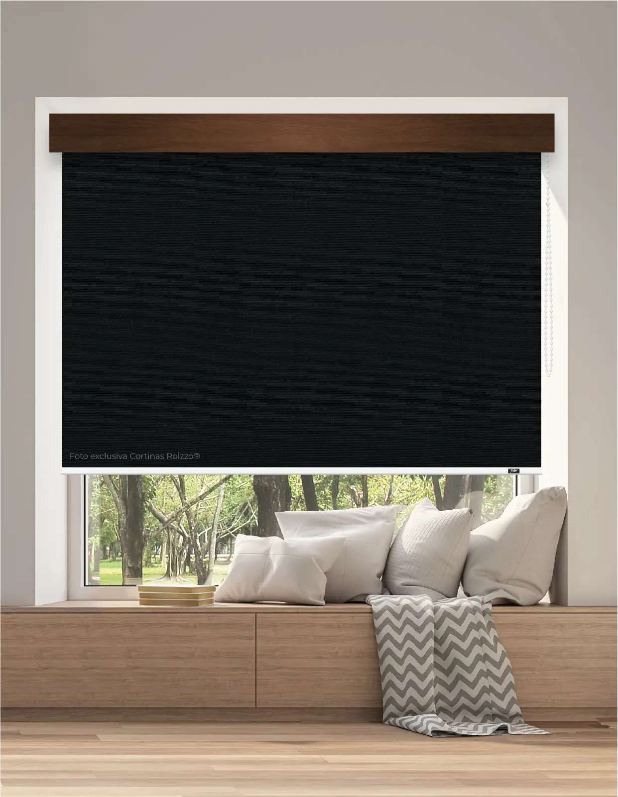 CORTINA ROLLER BLACKOUT BK02 - NEGRO LISO ESTÁNDAR