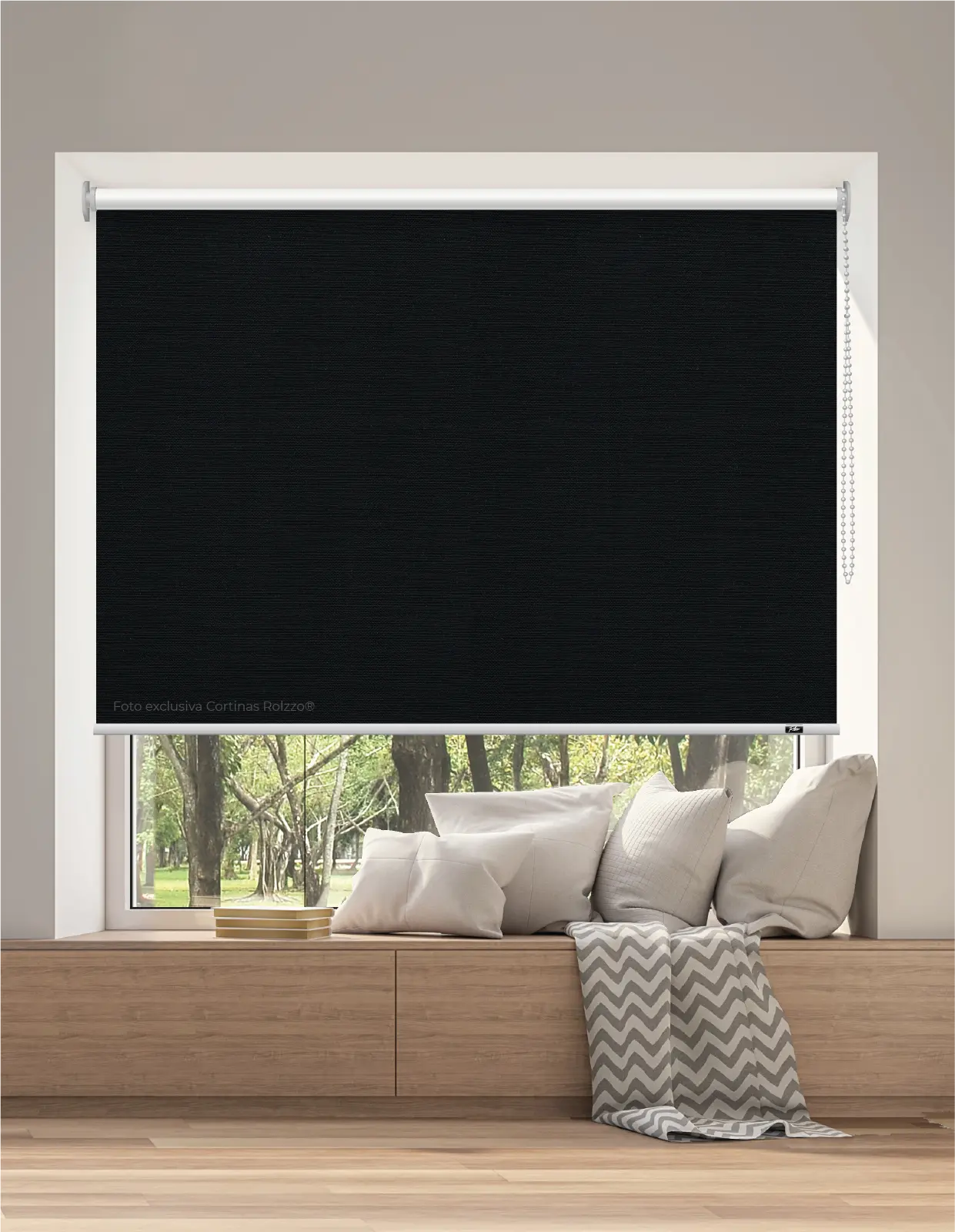 CORTINA ROLLER BLACKOUT BK02 - NEGRO LISO ESTÁNDAR