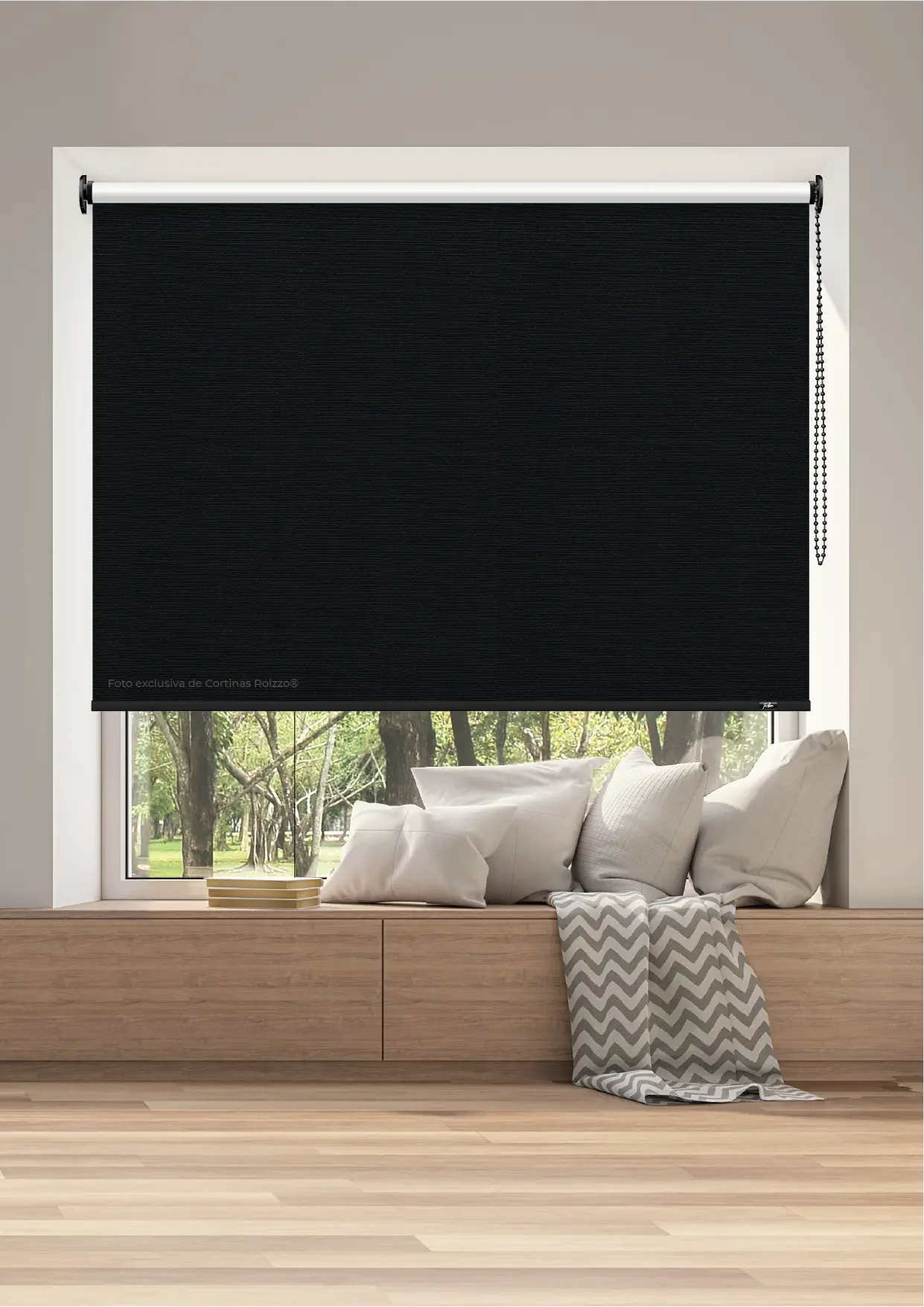 CORTINA ROLLER BLACKOUT BK02 - NEGRO LISO ESTÁNDAR