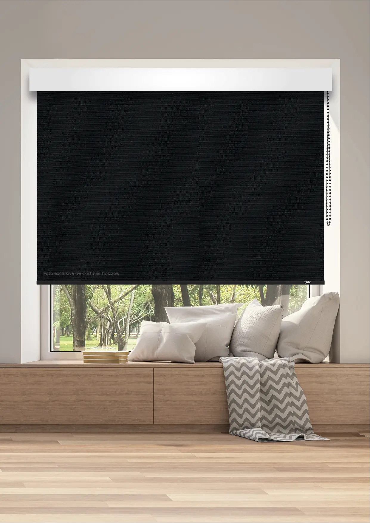 CORTINA ROLLER BLACKOUT BK02 - NEGRO LISO ESTÁNDAR