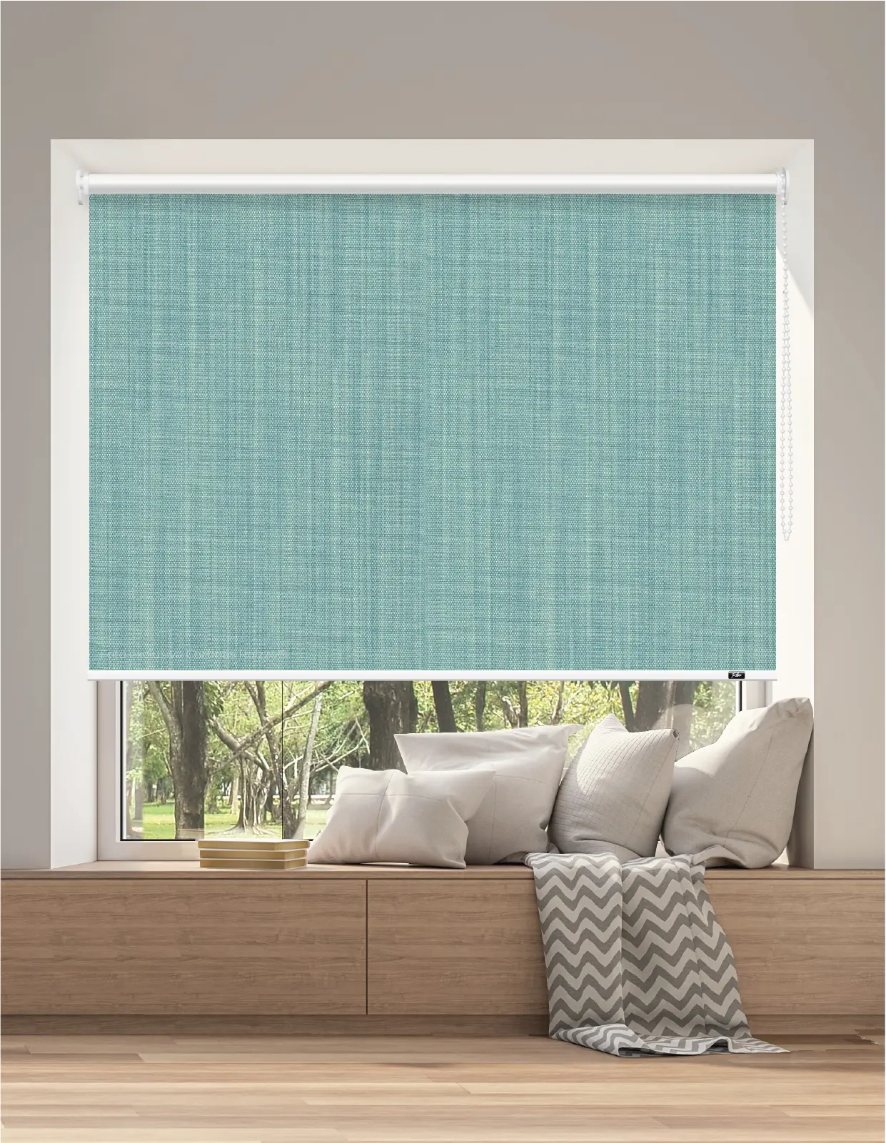 CORTINA ROLLER BLACKOUT BK05 - AZUL AGUA ESTÁNDAR