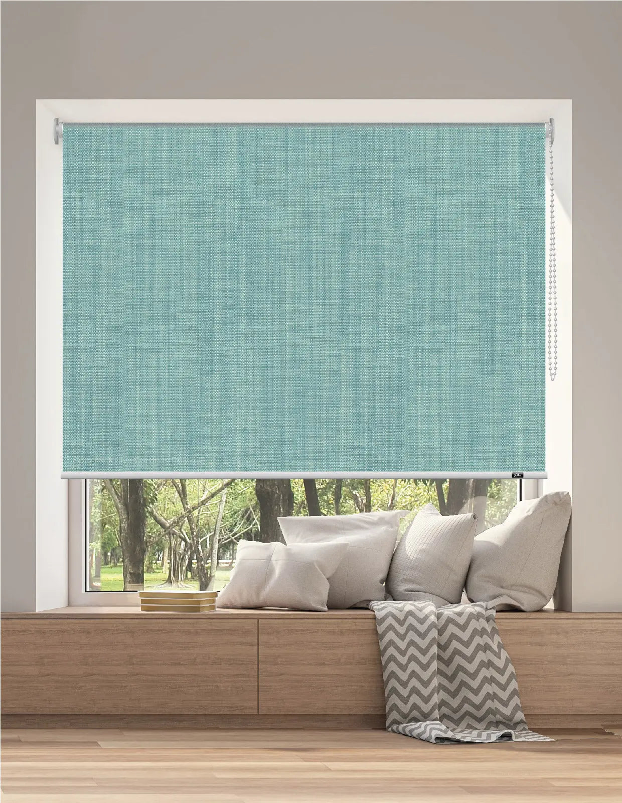 CORTINA ROLLER BLACKOUT BK05 - AZUL AGUA ESTÁNDAR