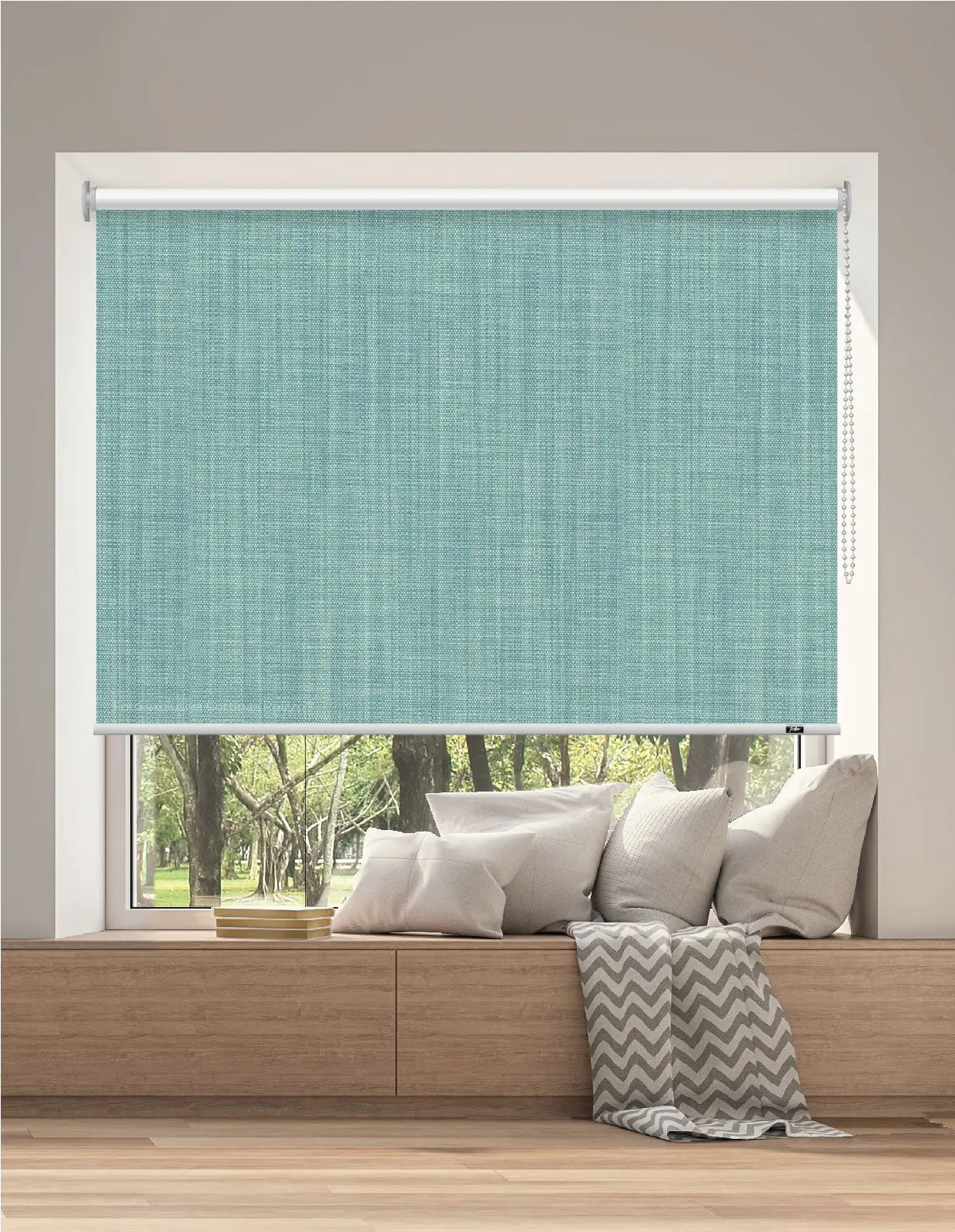 CORTINA ROLLER BLACKOUT BK05 - AZUL AGUA ESTÁNDAR