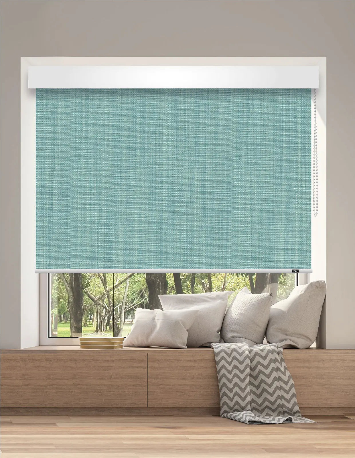 CORTINA ROLLER BLACKOUT BK05 - AZUL AGUA ESTÁNDAR