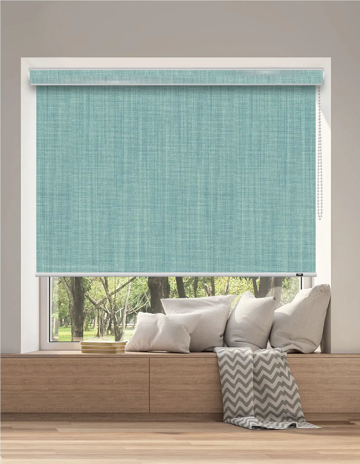 CORTINA ROLLER BLACKOUT BK05 - AZUL AGUA ESTÁNDAR