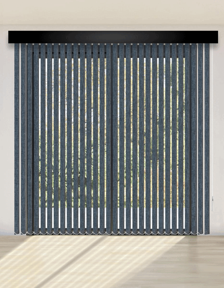 CORTINA VERTICAL BLACKOUT BK31 - AZUL OSCURO JASPEADO PREMIUM