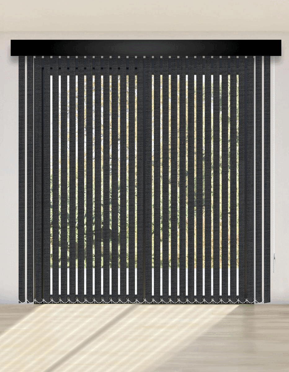 CORTINA VERTICAL BLACKOUT BK37 - GRIS OSCURO PREMIUM