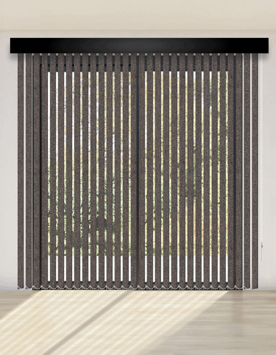 CORTINA VERTICAL BLACKOUT BK47 - LINO CAFÉ ESTÁNDAR