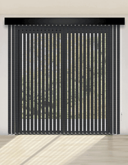 CORTINA VERTICAL BLACKOUT BK57 - GRIS TEXTURA OSCURO DELUX