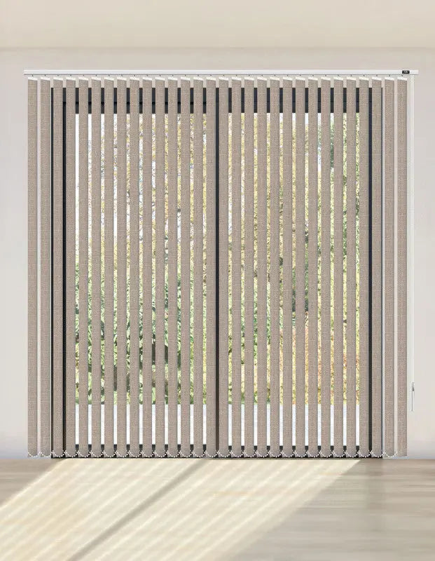 CORTINA VERTICAL BLACKOUT BK10 - RÚSTICO TOSTADO EXCLUSIVA