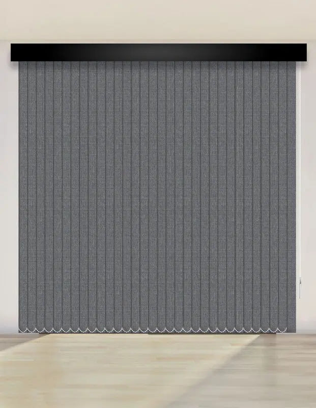 CORTINA VERTICAL BLACKOUT BK16 - RÚSTICO GRIS DELUX