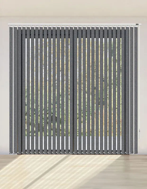 CORTINA VERTICAL BLACKOUT BK16 - RÚSTICO GRIS DELUX