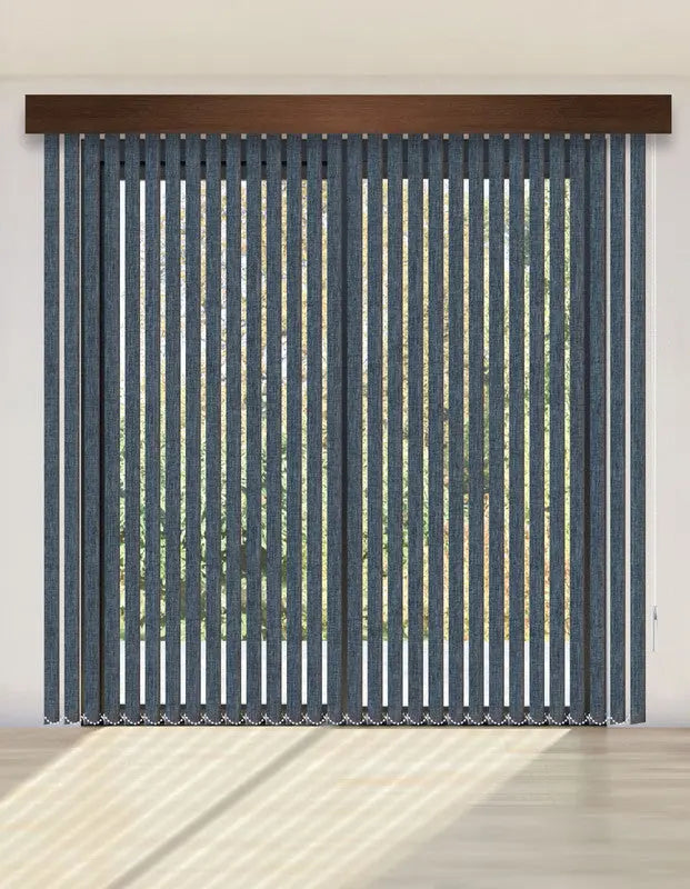 CORTINA VERTICAL BLACKOUT BK31 - AZUL OSCURO JASPEADO PREMIUM