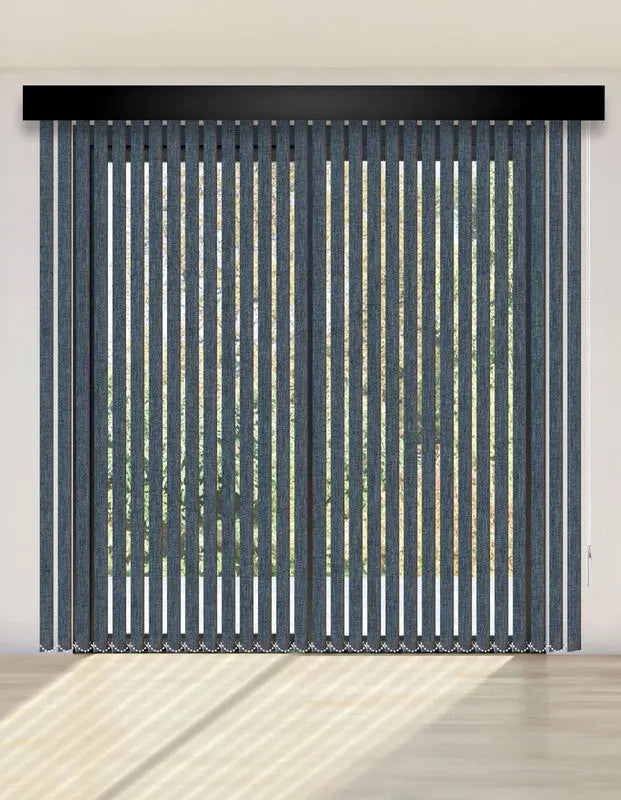 CORTINA VERTICAL BLACKOUT BK31 - AZUL OSCURO JASPEADO PREMIUM