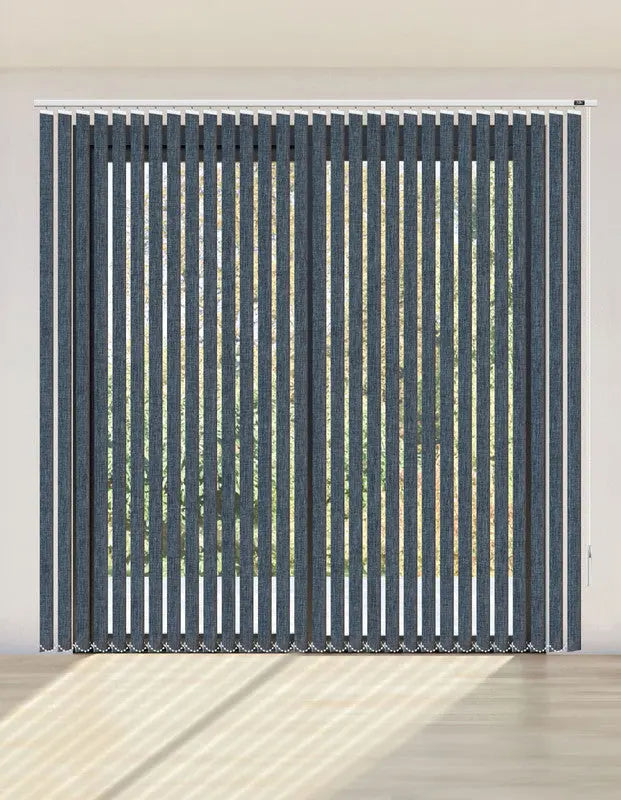 CORTINA VERTICAL BLACKOUT BK31 - AZUL OSCURO JASPEADO PREMIUM