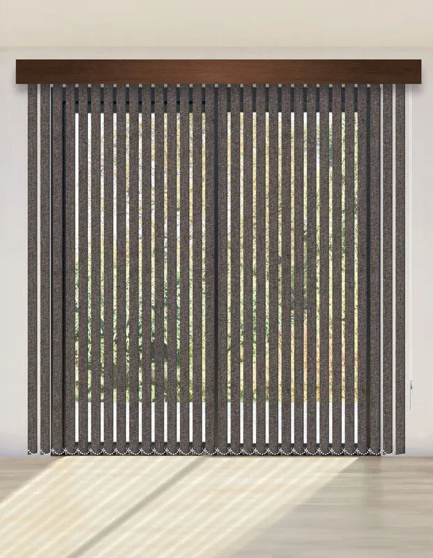 CORTINA VERTICAL BLACKOUT BK47 - LINO CAFÉ ESTÁNDAR
