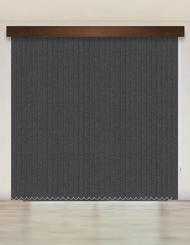 CORTINA VERTICAL BLACKOUT BK57 - GRIS TEXTURA OSCURO DELUX