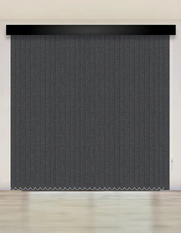 CORTINA VERTICAL BLACKOUT BK57 - GRIS TEXTURA OSCURO DELUX