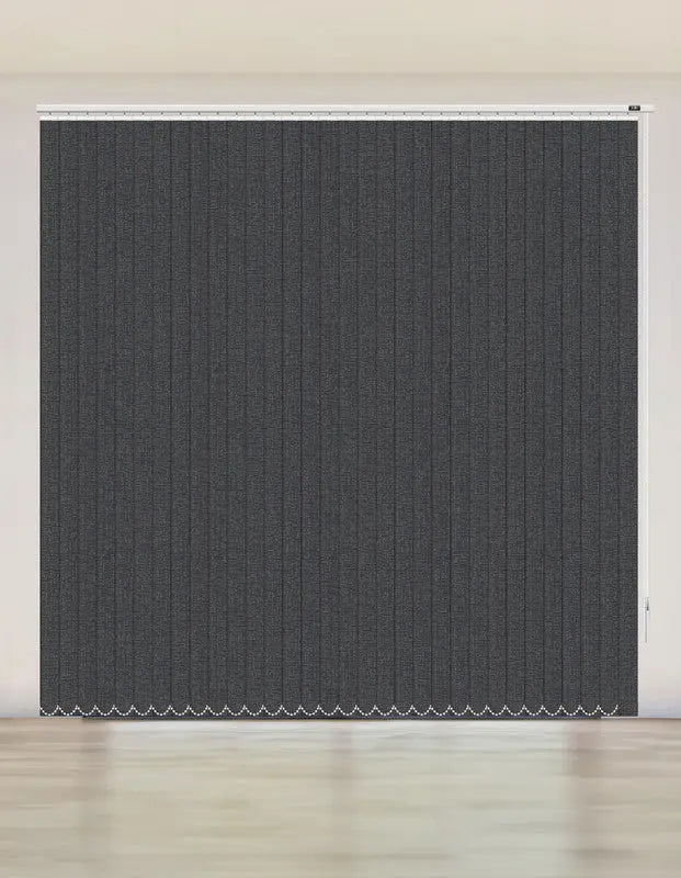 CORTINA VERTICAL BLACKOUT BK57 - GRIS TEXTURA OSCURO DELUX