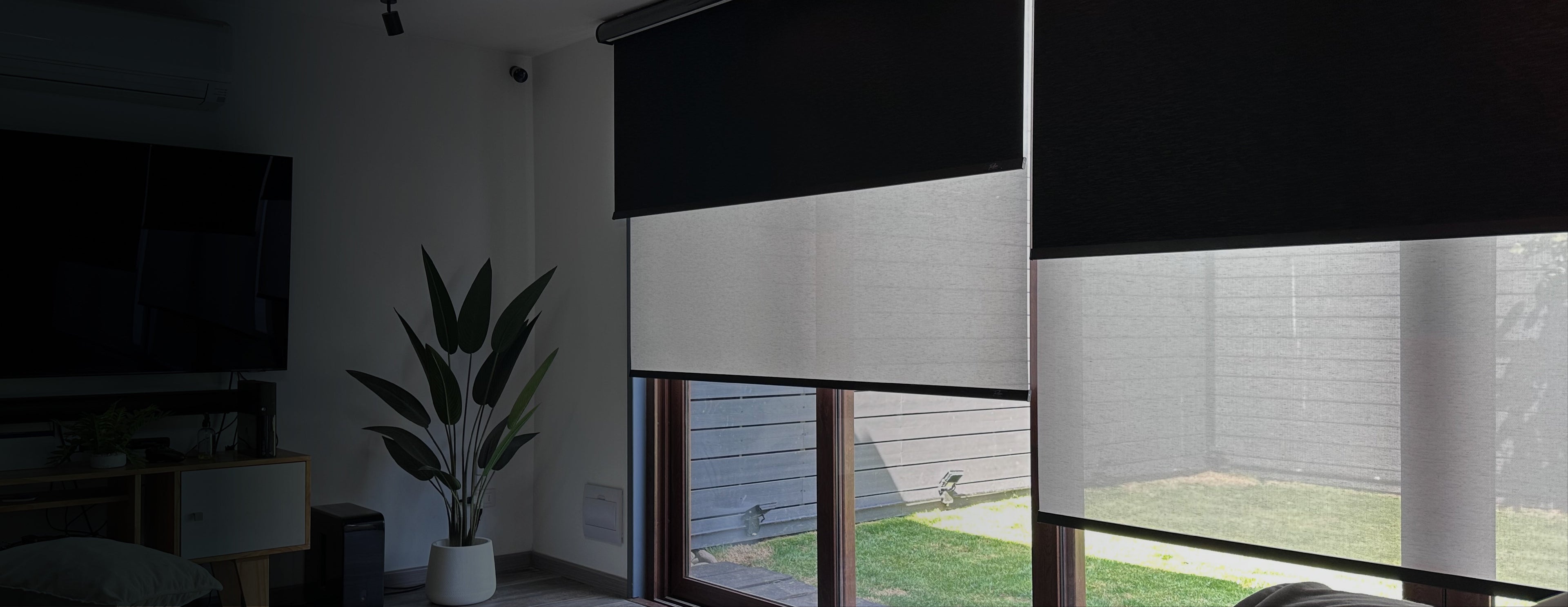 cortina roller dual o doble para living